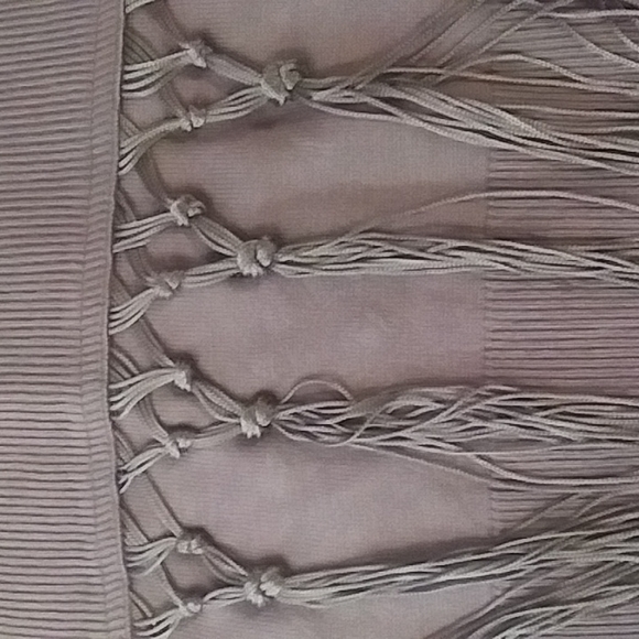 Long Sleeve Turtleneck Sweater w/Tassel Detail. Mossy Green Color - Picture 7 of 11